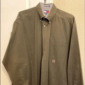 Tommy Hilfiger Men’s Shirt Size Large Olive